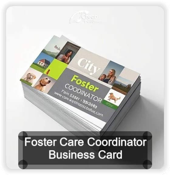 Foster Care Coordinator business card design sample