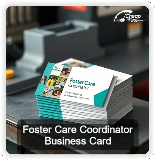 Foster Care Coordinator business card design sample