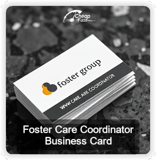 Foster Care Coordinator business card design sample