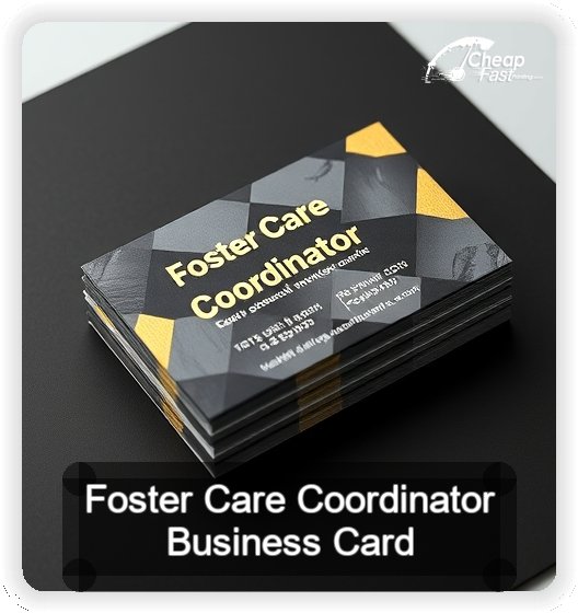 Foster Care Coordinator business card design sample