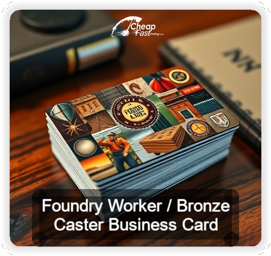 Foundry Worker Bronze Caster business card design sample