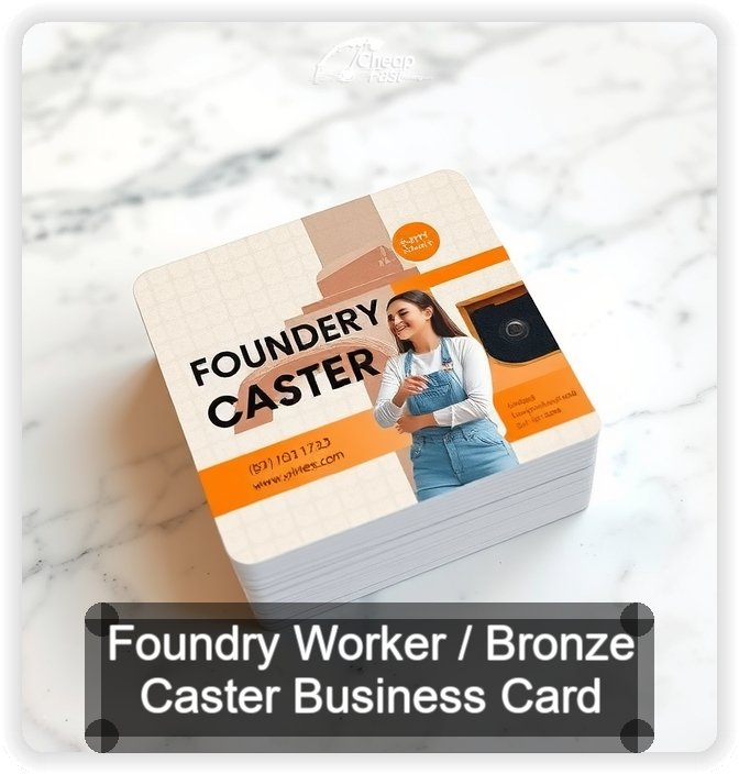 Foundry Worker Bronze Caster business card design sample