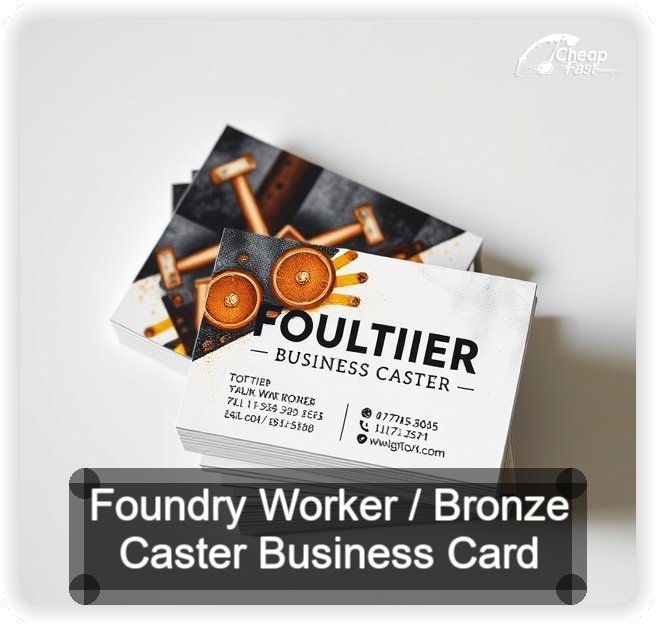 Foundry Worker Bronze Caster business card design sample