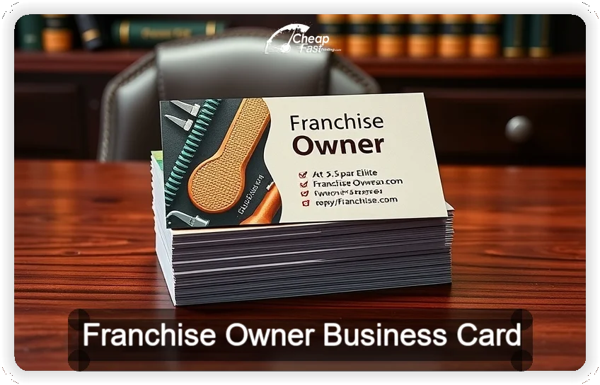 Franchise Owner business card design sample