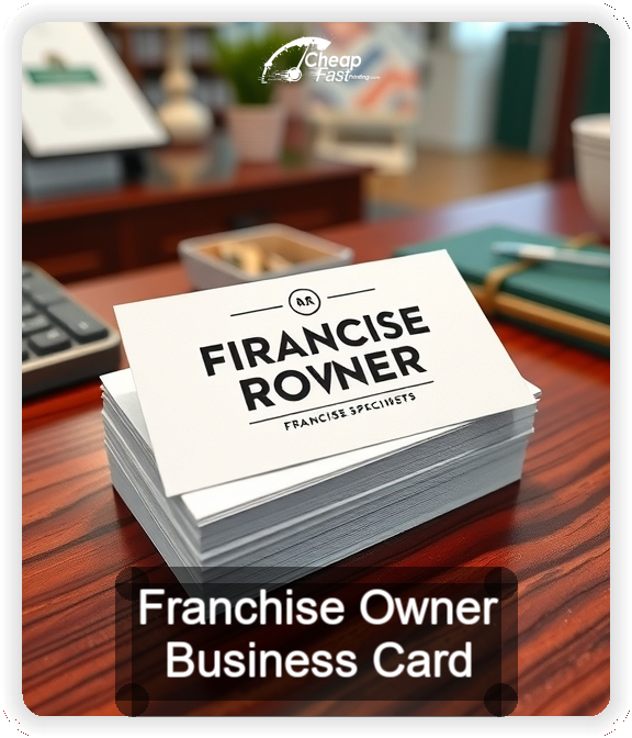 Franchise Owner business card design sample