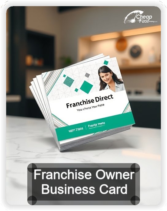 Franchise Owner business card design sample