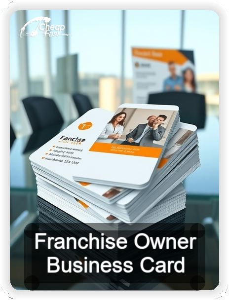 Franchise Owner business card design sample