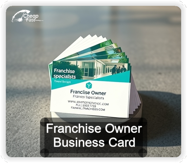Franchise Owner business card design sample