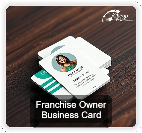 Franchise Owner business card design sample