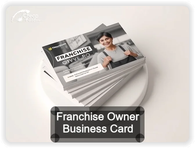 Franchise Owner business card design sample