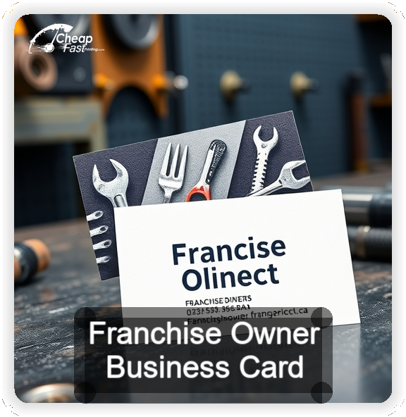 Franchise Owner business card design sample