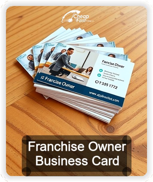 Franchise Owner business card design sample