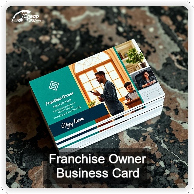 Franchise Owner business card design sample