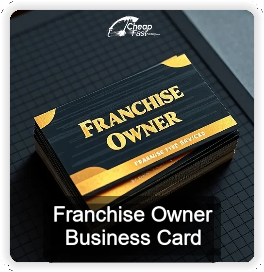 Franchise Owner business card design sample