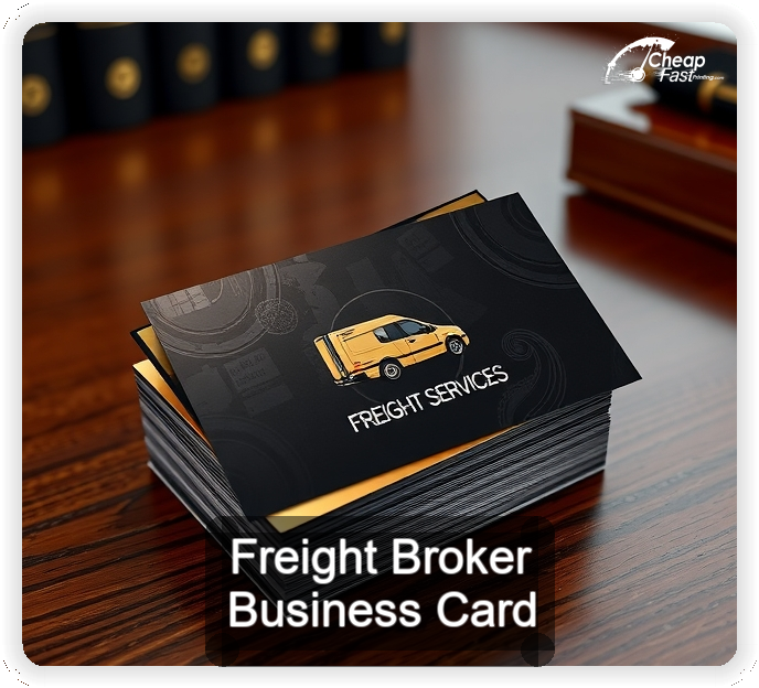 Freight Broker business card design sample