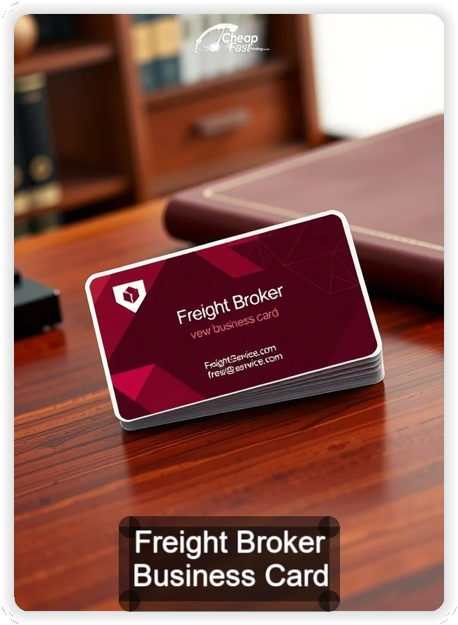 Freight Broker business card design sample