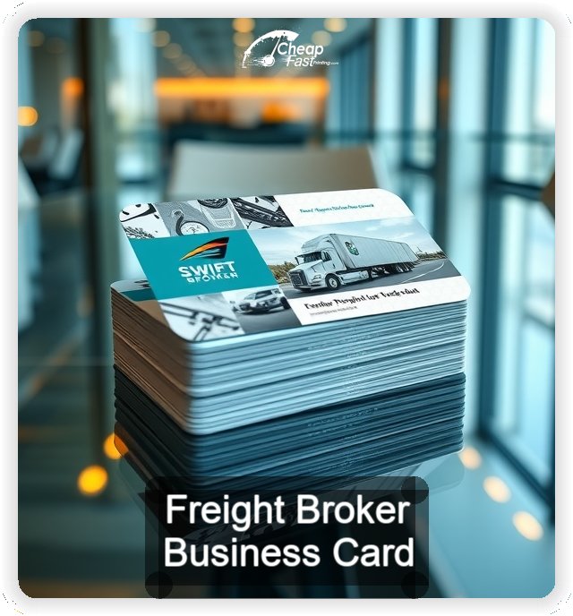 Freight Broker business card design sample