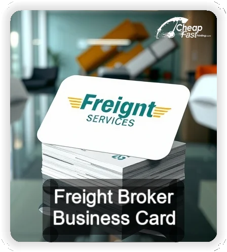 Freight Broker business card design sample