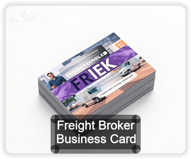 Freight Broker business card design sample