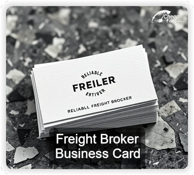 Freight Broker business card design sample