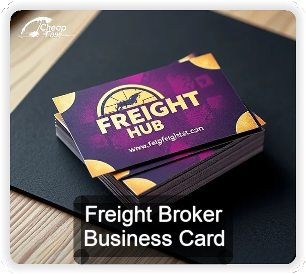 Freight Broker business card design sample