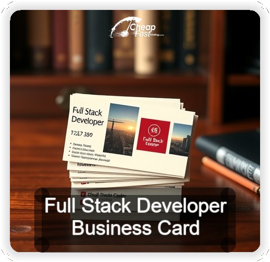 Full Stack Developer business card design sample