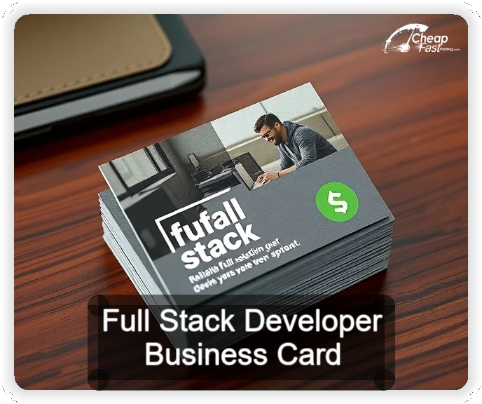 Full Stack Developer business card design sample