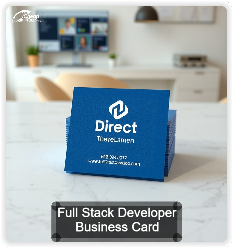 Full Stack Developer business card design sample