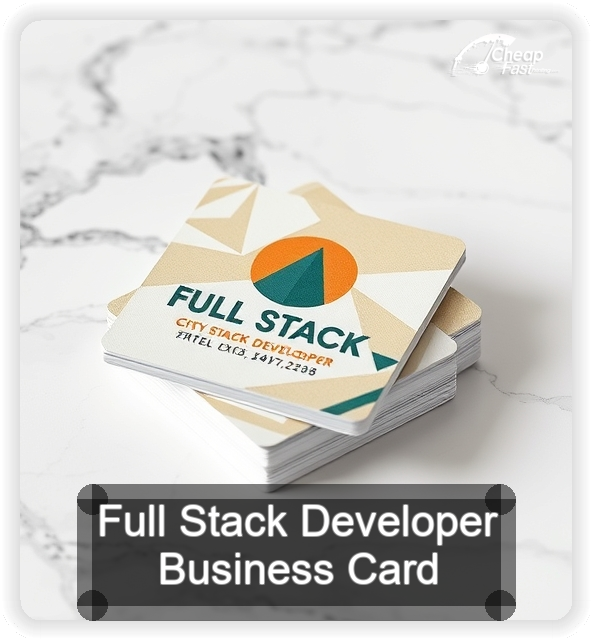 Full Stack Developer business card design sample