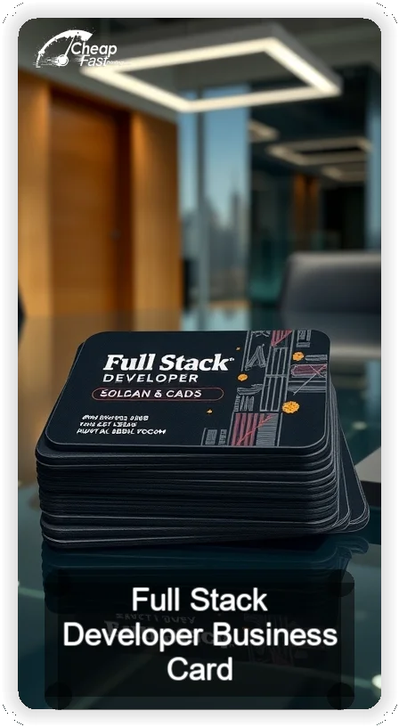 Full Stack Developer business card design sample