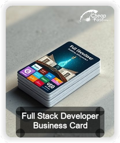 Full Stack Developer business card design sample