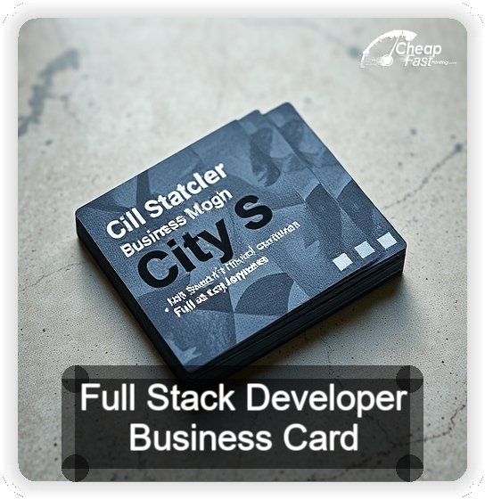 Full Stack Developer business card design sample