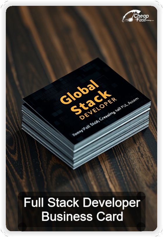 Full Stack Developer business card design sample