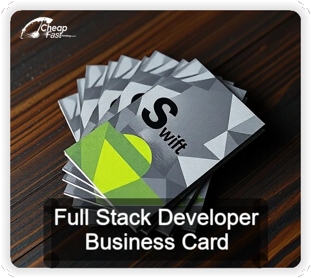 Full Stack Developer business card design sample