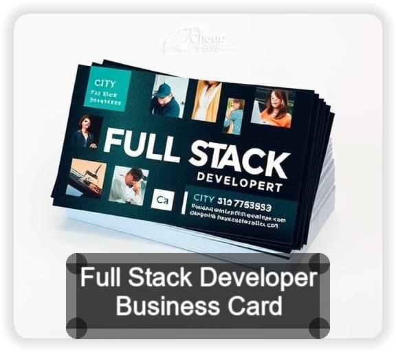 Full Stack Developer business card design sample