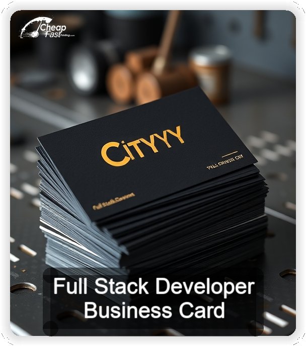 Full Stack Developer business card design sample