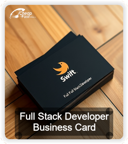 Full Stack Developer business card design sample