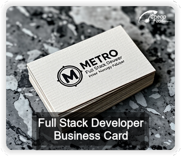 Full Stack Developer business card design sample