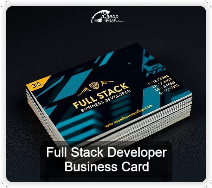 Full Stack Developer business card design sample