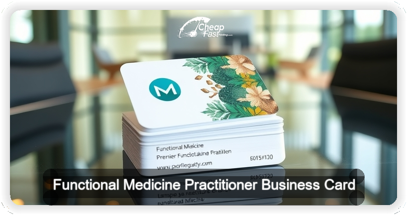 Functional Medicine Practitioner business card design sample