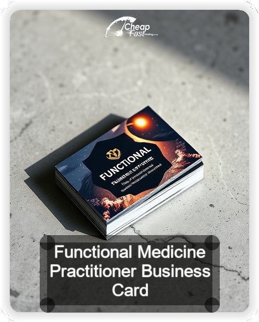 Functional Medicine Practitioner business card design sample