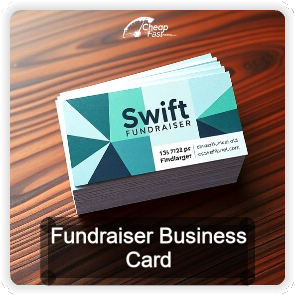 Fundraiser business card design sample