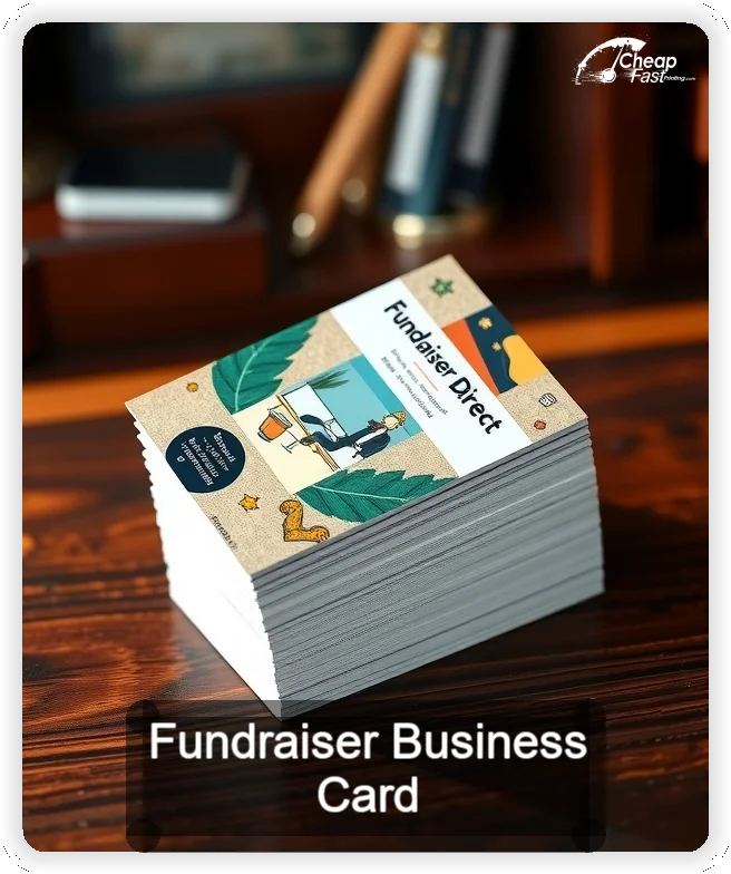 Fundraiser business card design sample