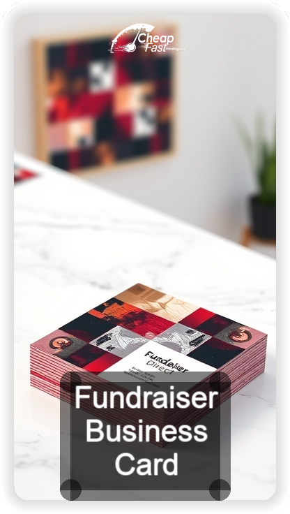 Fundraiser business card design sample