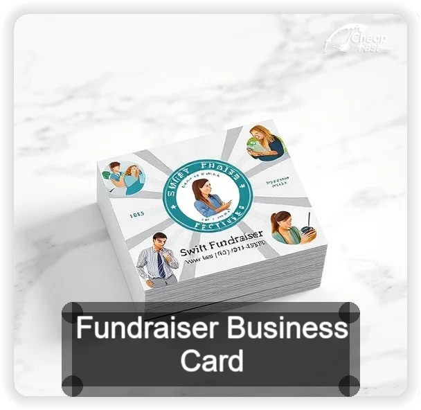 Fundraiser business card design sample