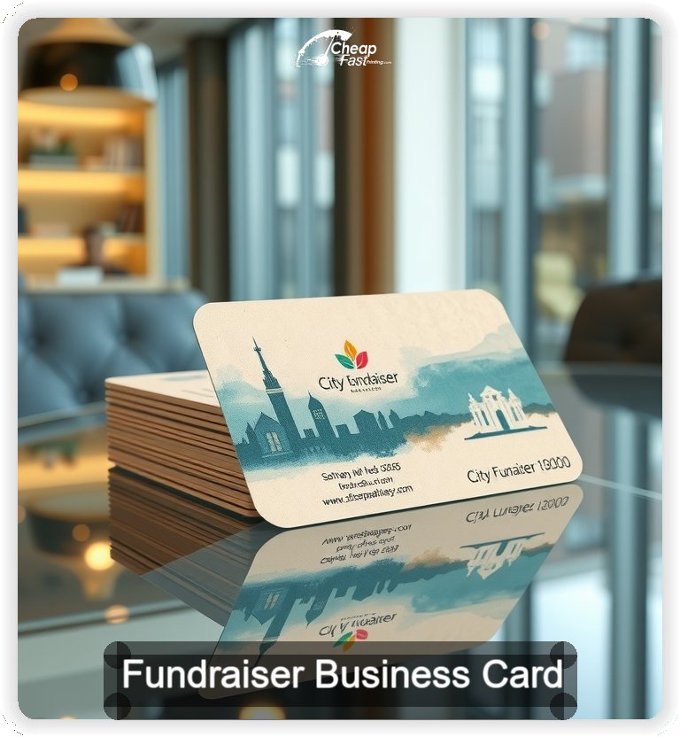 Fundraiser business card design sample