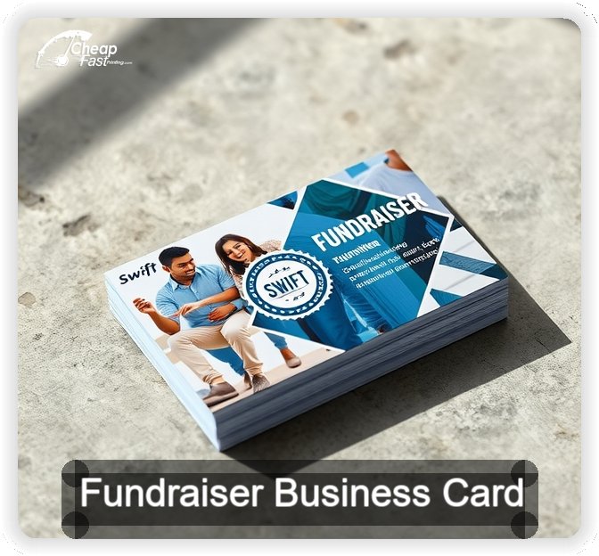 Fundraiser business card design sample