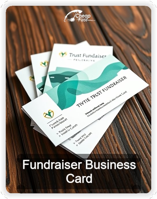 Fundraiser business card design sample
