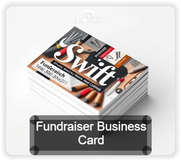 Fundraiser business card design sample