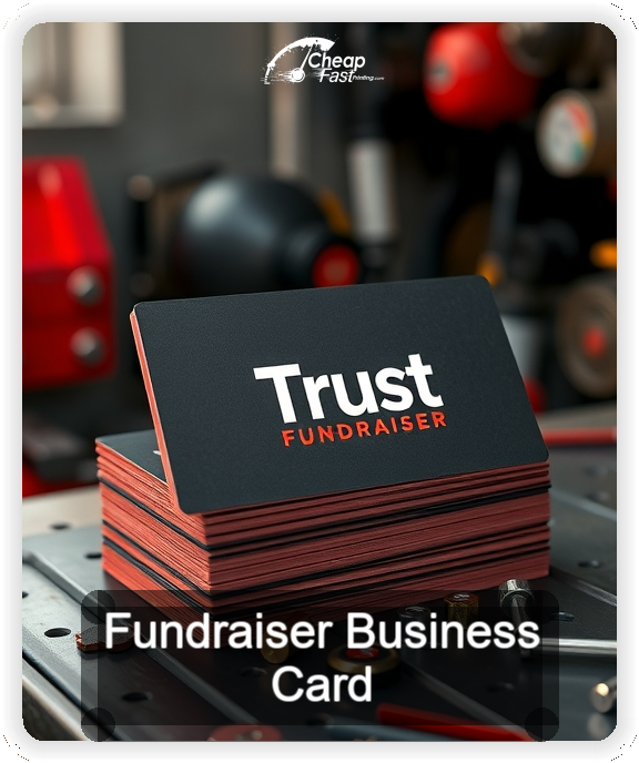 Fundraiser business card design sample